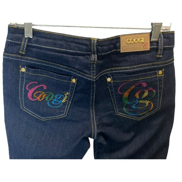 Vintage Coogi Jeans Embellished Embroidered Rainbow Pocket 28 x 32 Y2K Size 5/6 - Picture 8 of 10